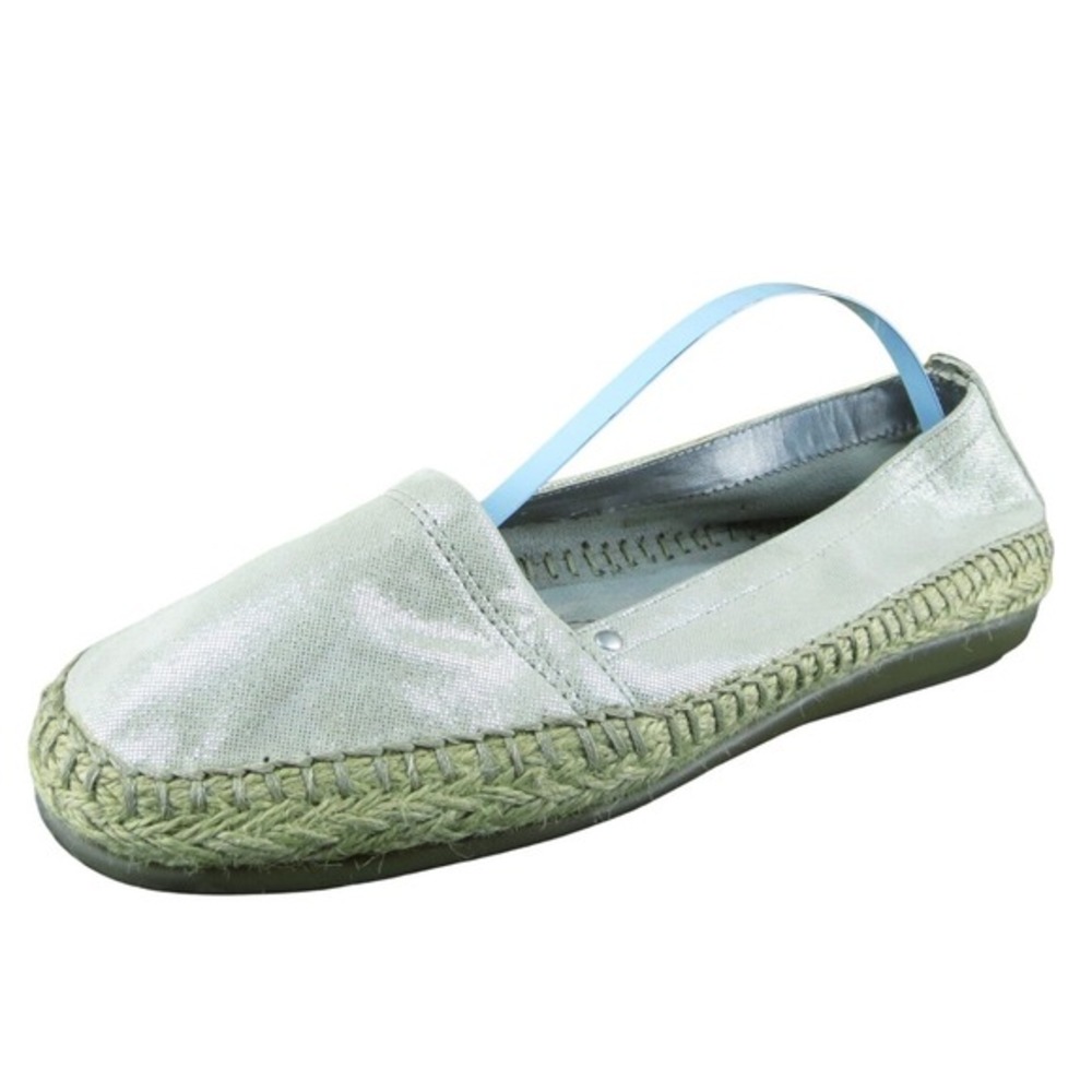 Aerosoles  Women Espadrille Shoes Size‎ 6.5 Medium Silver Fabric Slip On